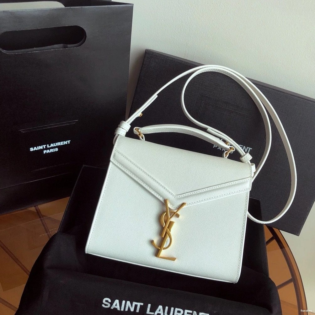 Repladies REP LEATHER CASSANDRA MINI TOP YSL POUDRE BAG HANDLE IN DE EMBOSSED GRAIN 0805